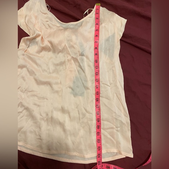 Massimo Dutti Blush Short Sleeve Top Bow - Picture 7 of 7